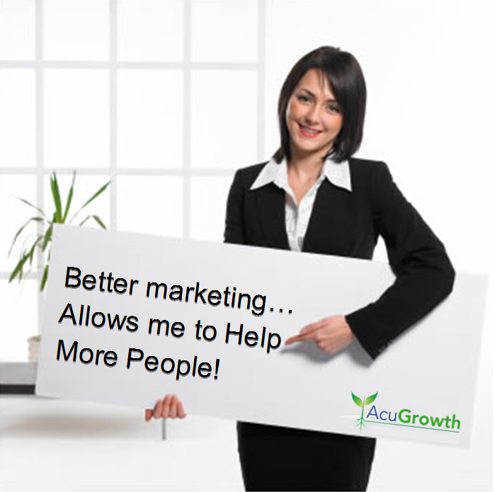 Business woman holding sign