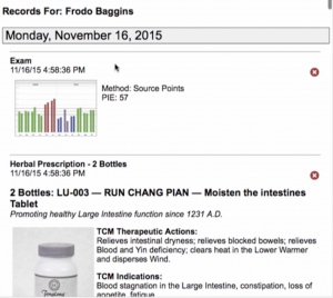 Patient file with herb