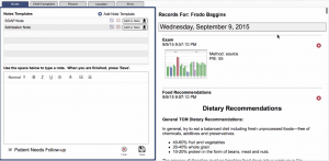 Patient file plus food