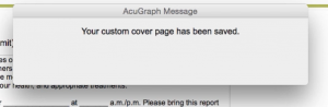 Saved custom pop-up
