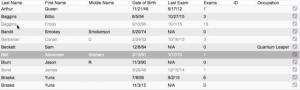Archived and active patients