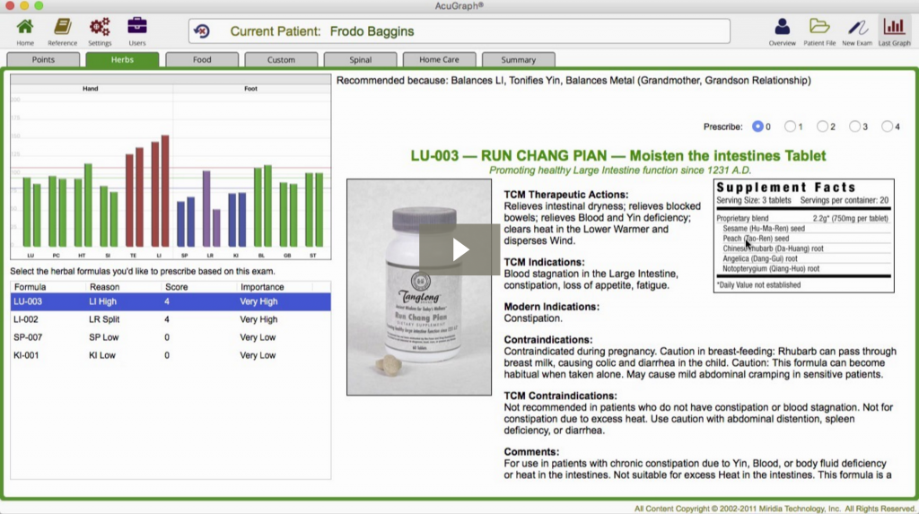 AcuGraph 5 Video Training: Treatment Plan - Herbs