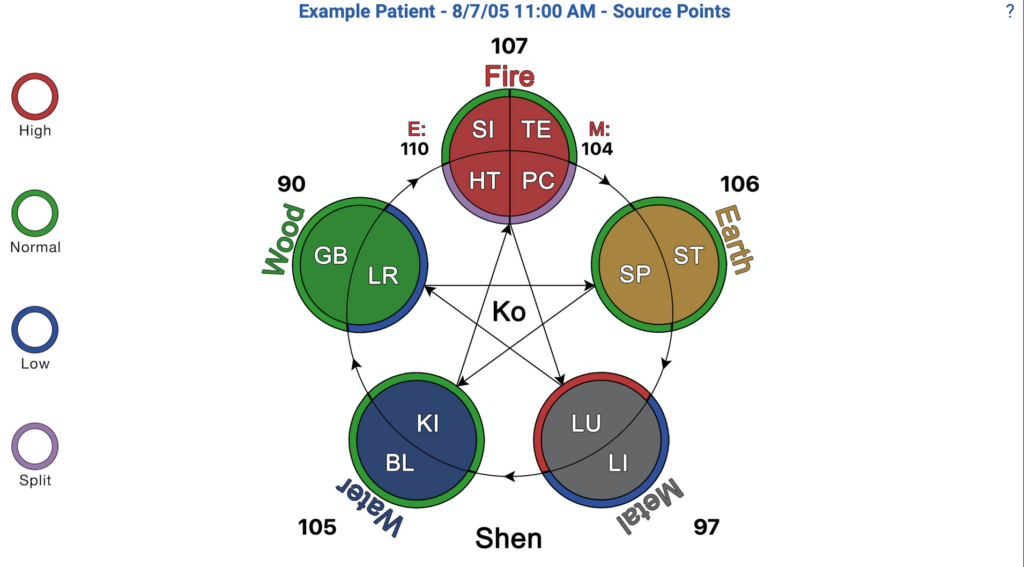 acupuncture meridians in the 5 Elements view 