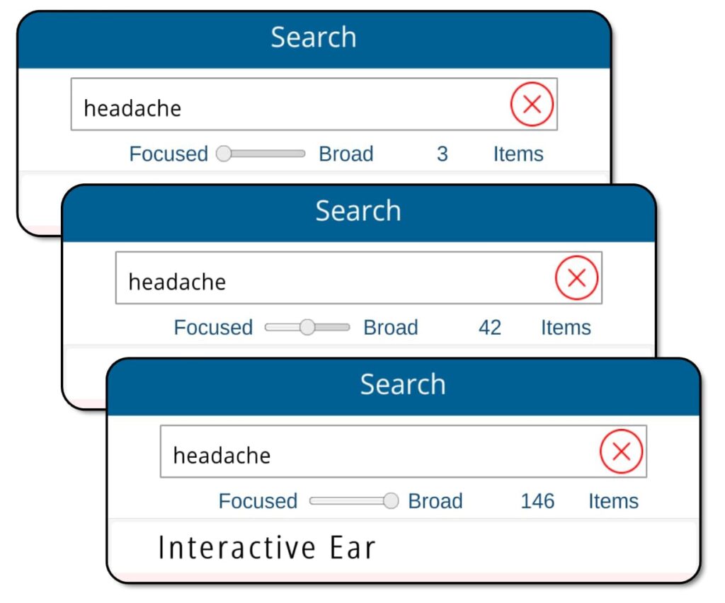 Improved Search with Focused or Broad Result Options