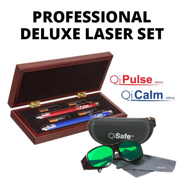 Blue and Red Qi Series Laser set with Laser Glasses